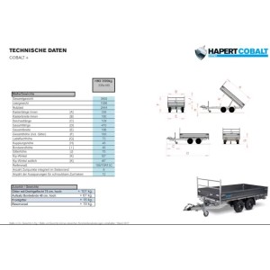Hapert Cobalt Plus 3500 volquete trilateral Parabolic-FW 3-Se